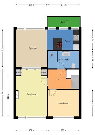 Floorplan - Cleyburchstraat 42B02, 3039 DE Rotterdam